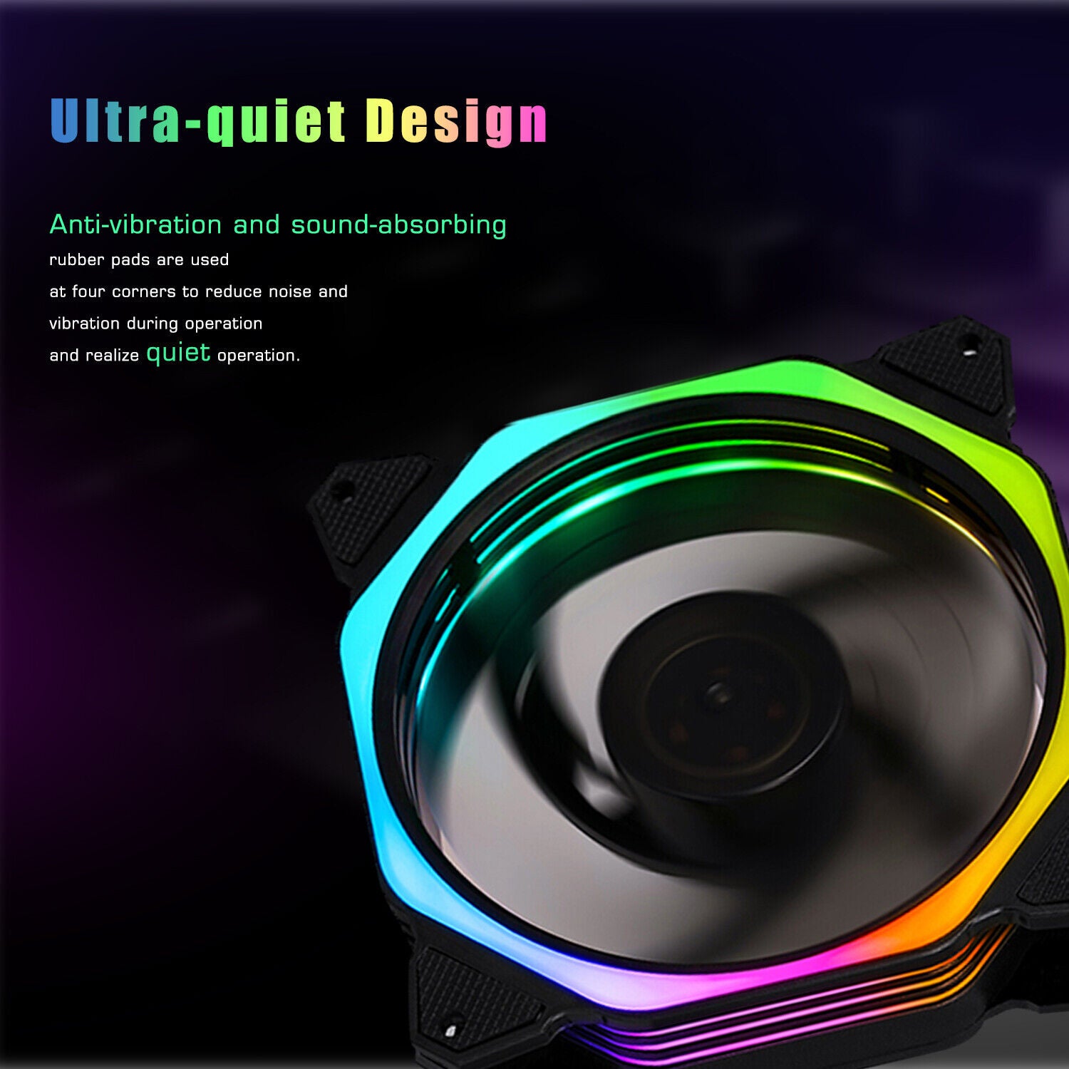 GCP Products 3 Pack 120Mm Rgb Computer Case Cooling Fan With Controller Low Noise Pc Cooler