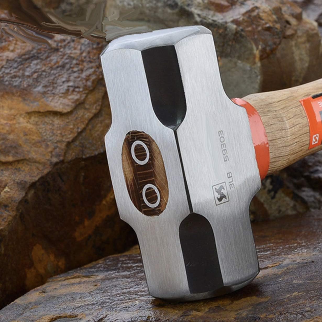 Edward Tools Pro 3 Pound Sledge Hammer - Heavy Duty Harden Steel Mini Sledge Hammer for Drilling, Chisels, Nail, Rebar, Kindling Crack Hamme
