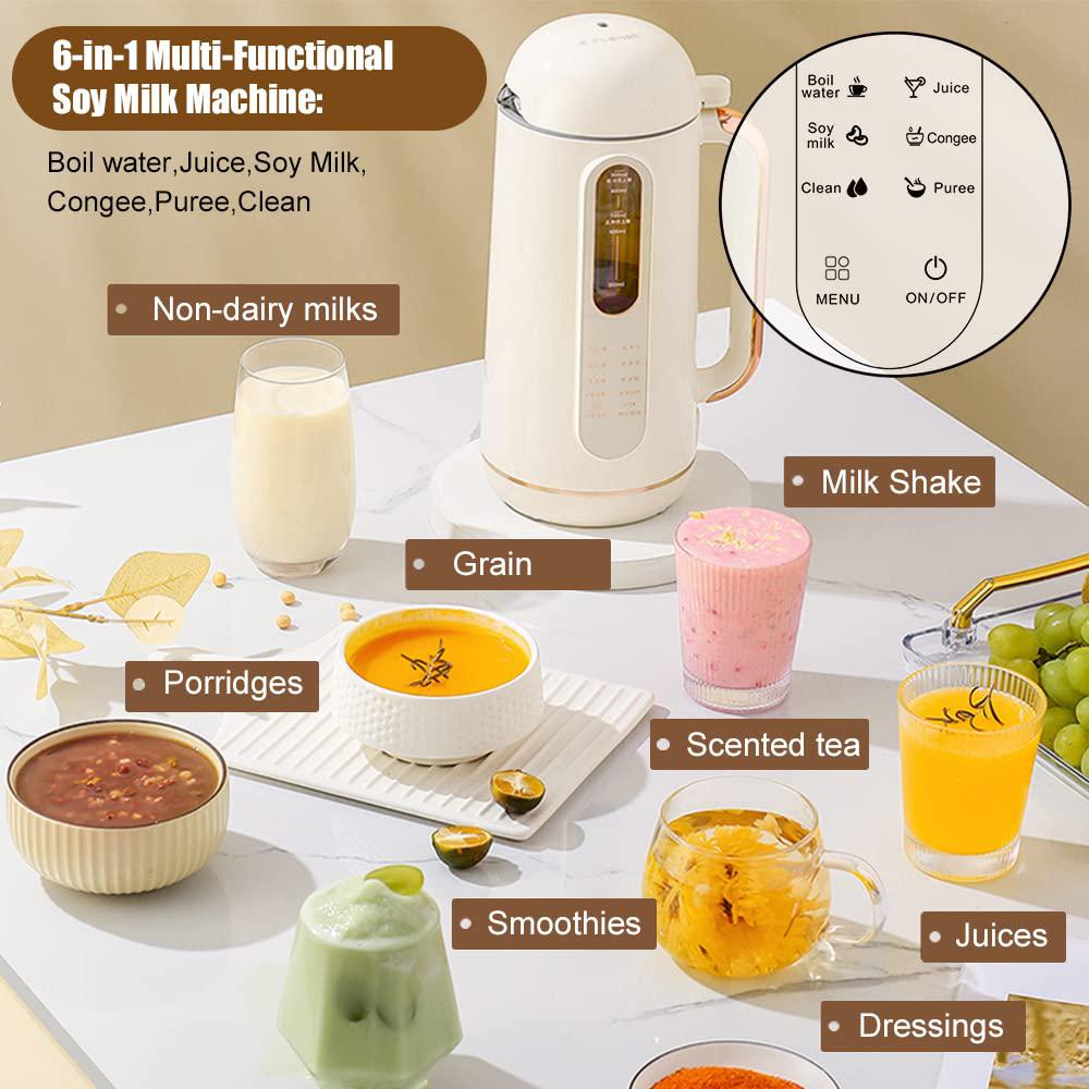 swagon 2023 swagon 6-in-1 multi-functional nut milk maker machine 30oz/900ml,smart automatic cold/hot homemade plant-based milk, oat