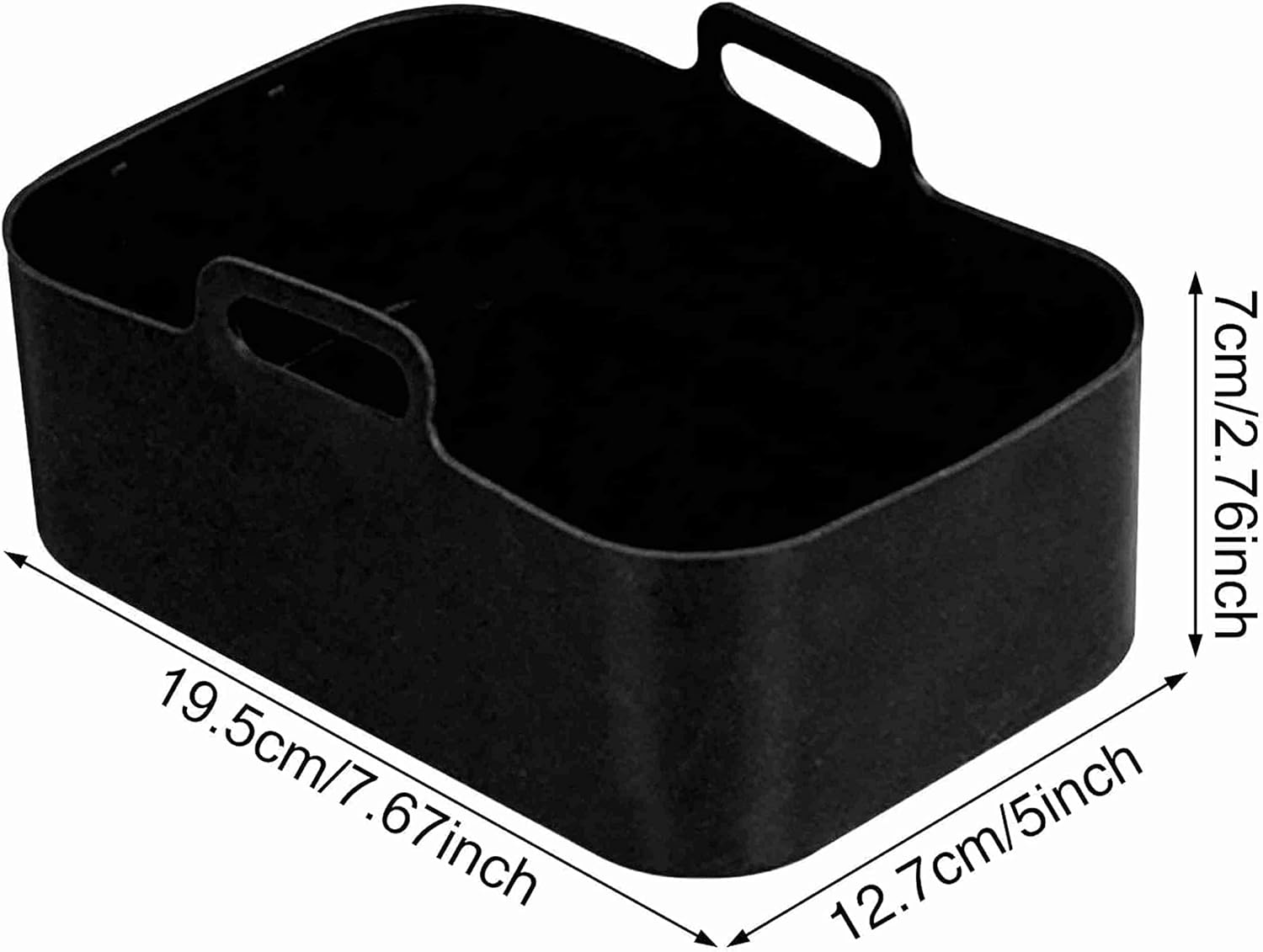 Generic 2pcs Air Fryer Silicone Pot for Ninja Foodi Dual DZ201 ,Reusable Air Fryer Silicone Liners,Rectangle Air Fryer Basket 8QT, Air