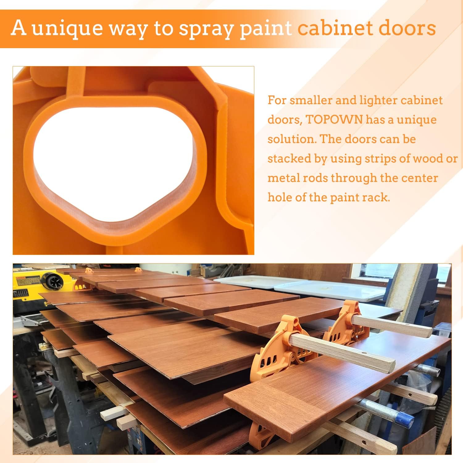 TOPOWN Spray Paint Racks, door painting stand, Paint Drying Rack, racks painting doors, Trim/Kitchen Cabinet door stands for painting,