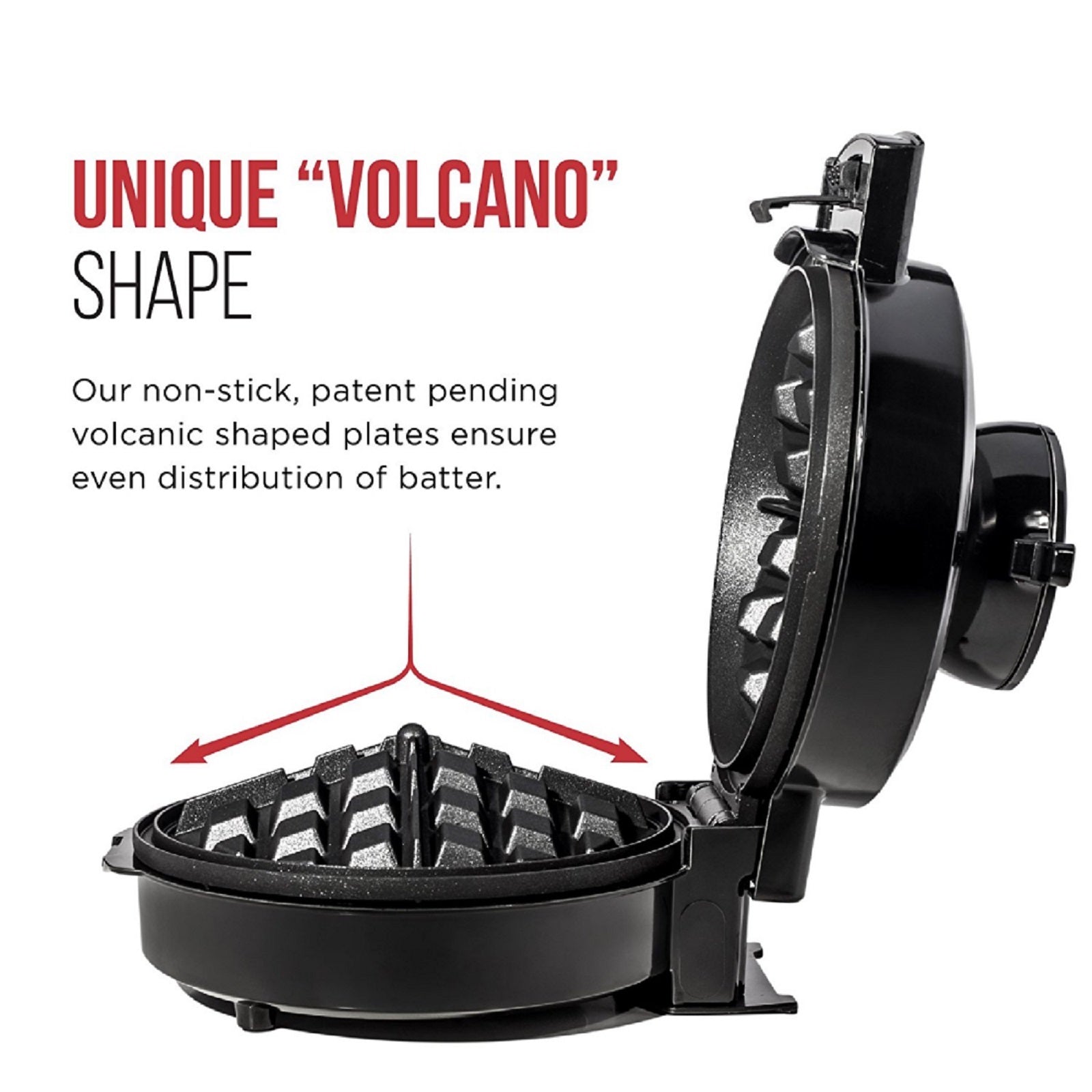 CHEFMAN RJ04-4RV Volcano Waffle Maker