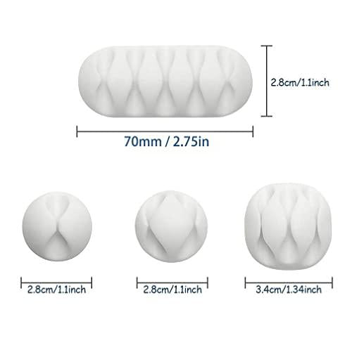 viaky multipurpose white cable clips viaky cord management system, for organizing cable cords home and office, self adhesive cord h