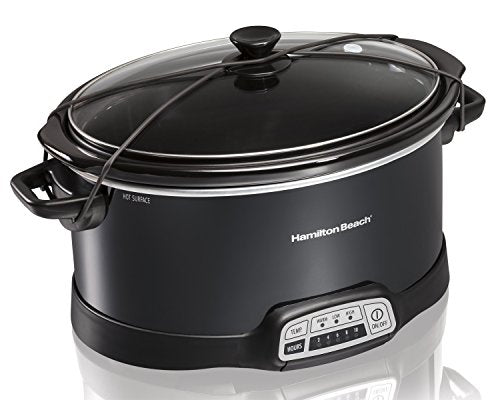 Hamilton Beach Brands Inc. 33474  6 Quart Oval Set N&s; Forget Crock Pot 33862 Replacement Slow Cooker Oval Glass Lid