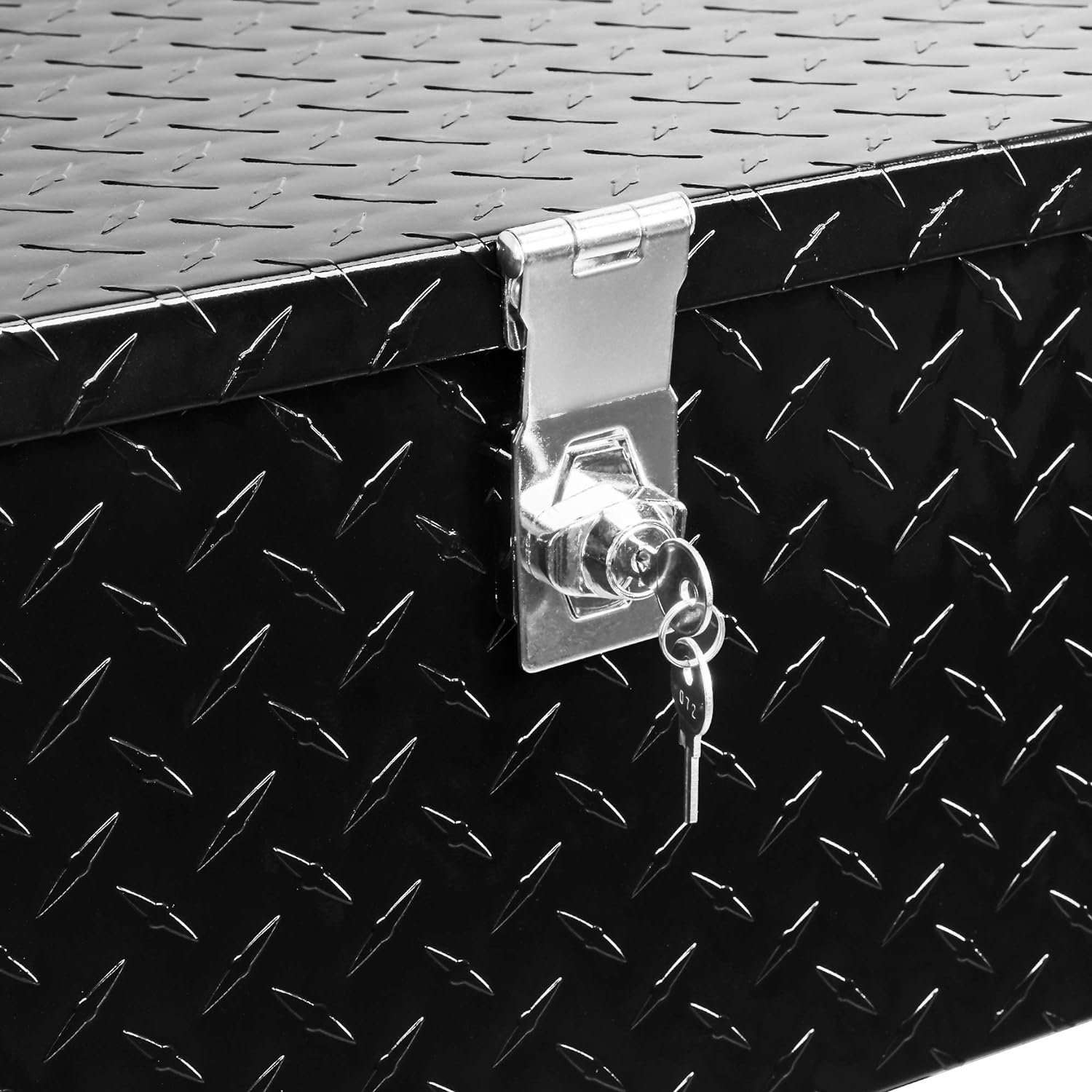 Arksen 20 Inch Heavy Duty Aluminum Diamond Plate Tool Box Chest Box Pick Up Truck Bed RV Trailer Toolbox Storage with Side Handle and