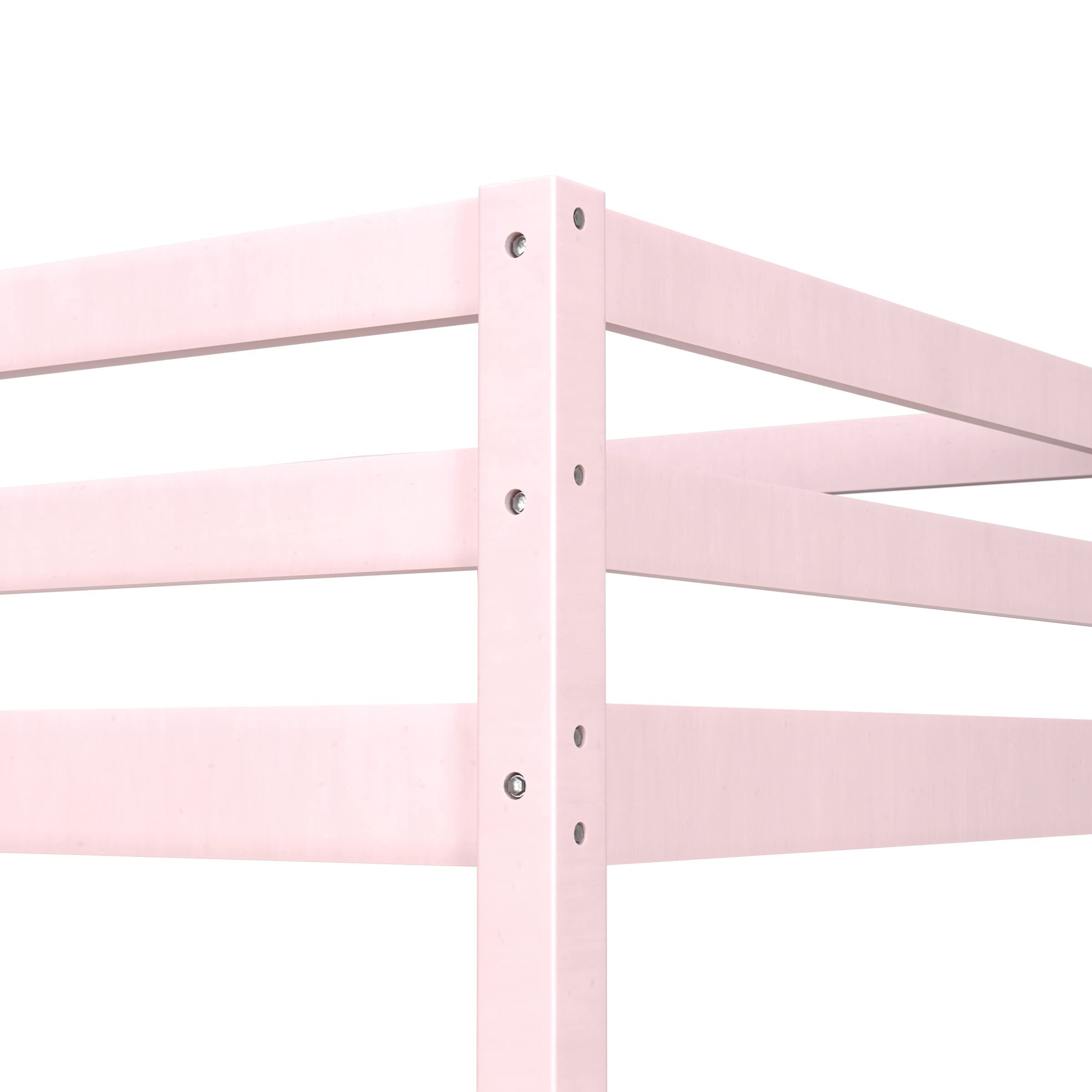 Hillsdale Furniture caspian Twin Loft Bed, Soft Pink