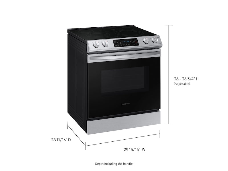 Samsung NE63T8311SS/AA 6.3 cf electric slide-in w/ Convection in Stainless