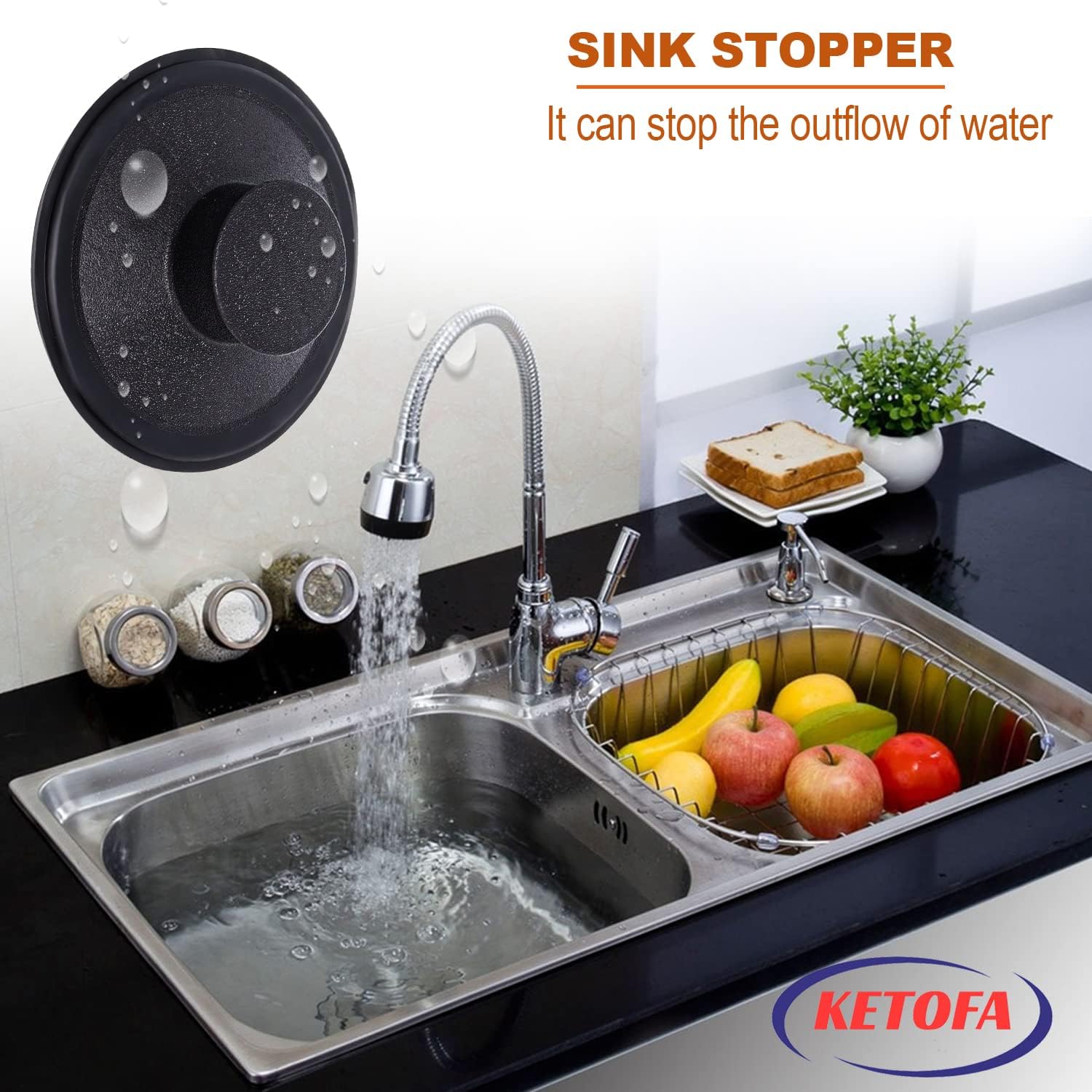 Sink Stopper for InSink-Erator STP-PL/STPPL Garbage Disposal, Exact Replacement Stopper Drain Compatible with Standard 3-1/2