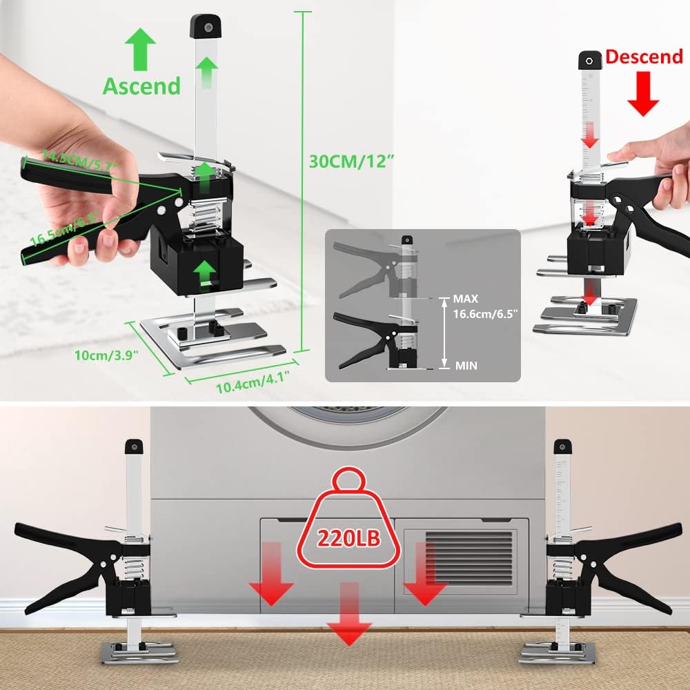Generic KELIXU Hand Jack Lifter Arm Tool Lift 2PCS Labor Saving Arm, Multi-Function Height Adjustment Lifting Device for Positioning Ai