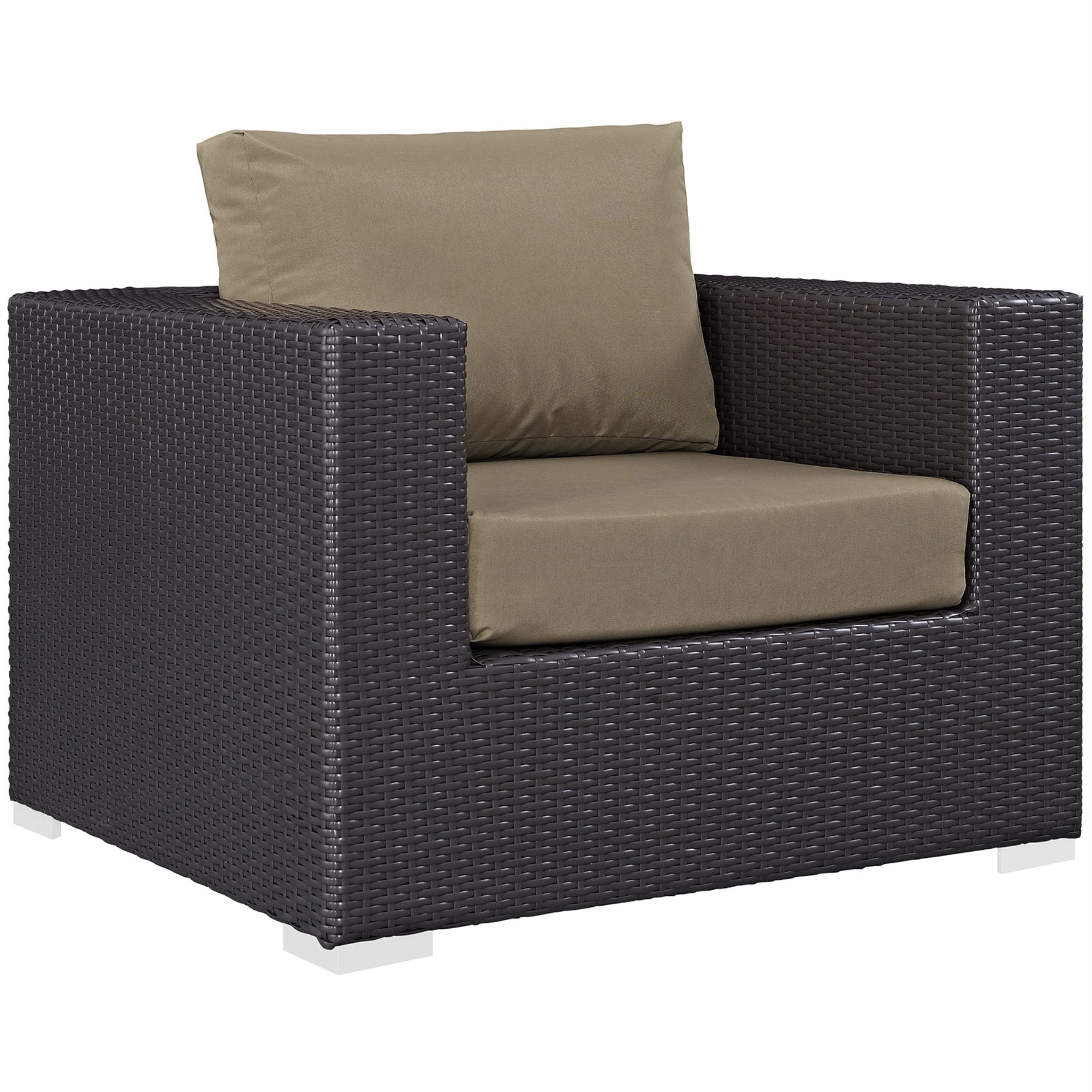 Ergode Convene 9 Piece Outdoor Patio Sectional Set - Espresso Mocha