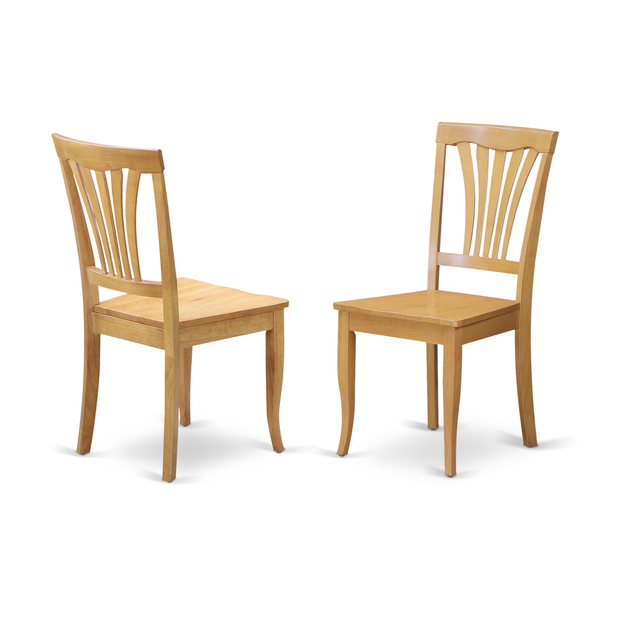 East West Furniture ANAV3-OAK-W 3 Pc Kitchen Table-small Table and 2 Kitchen Chairs
