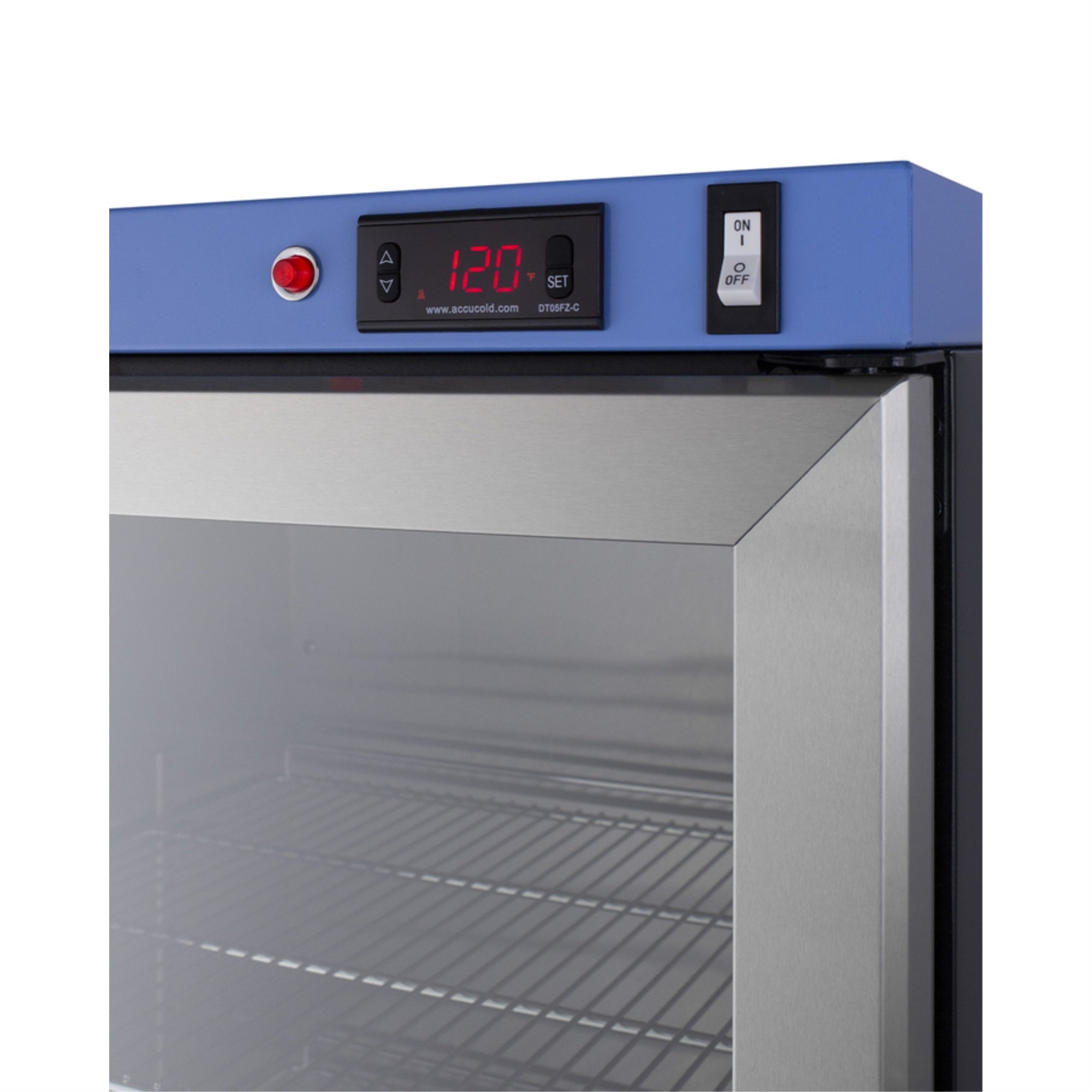 Puretherm Single chamber blanket warmer with glass door, stainless steel interior, digital thermostat, and lock PTHC65GLHD