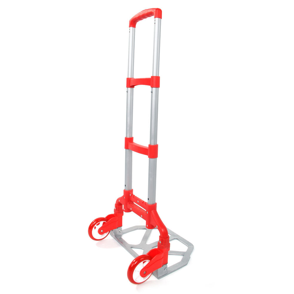 Winado 170lbs Cart Folding Dolly Truck Hand Collapsible Trolley Luggage Aluminium Red