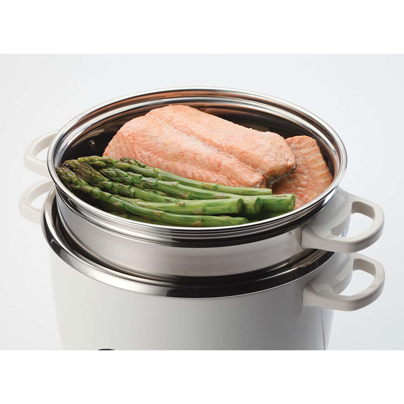 Aroma NRC687SD1SG NutriWare 14-Cup Digital Rice Cooker and Food Steamer - White