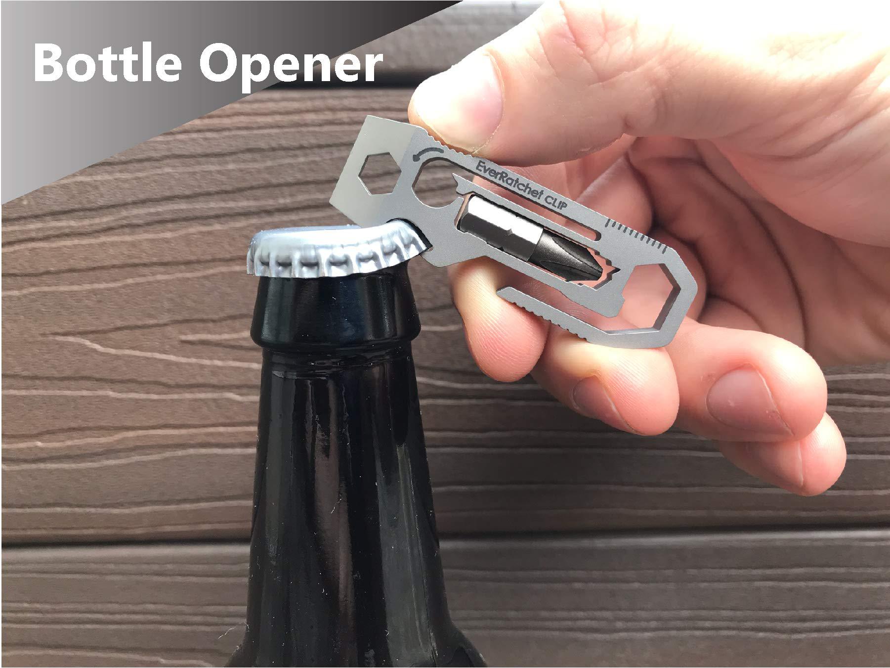 Gear Infusion everratchet clip ratcheting keychain multitool (titanium - original)