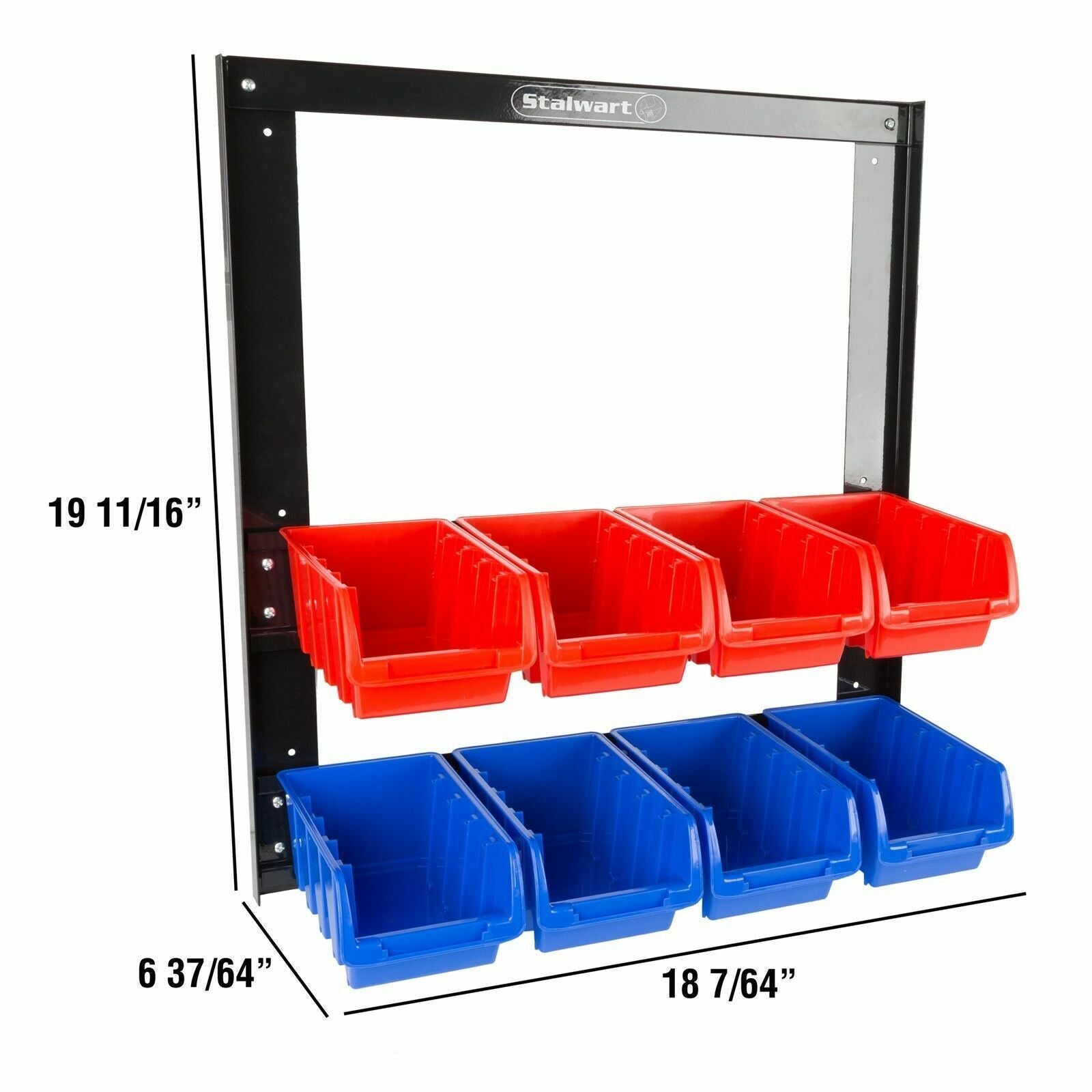 GCP Products 8 Bin Storage Rack Garage Tools Nuts Bolts Organization Table Top Crafts