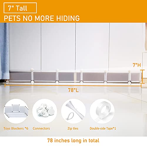 QIYIHOME Under Bed Blocker, Toy Blocker for Under Bed, Stop Pets Toys Going Under Bed or Sofa Couch, Gap Bumper Easy to Install,