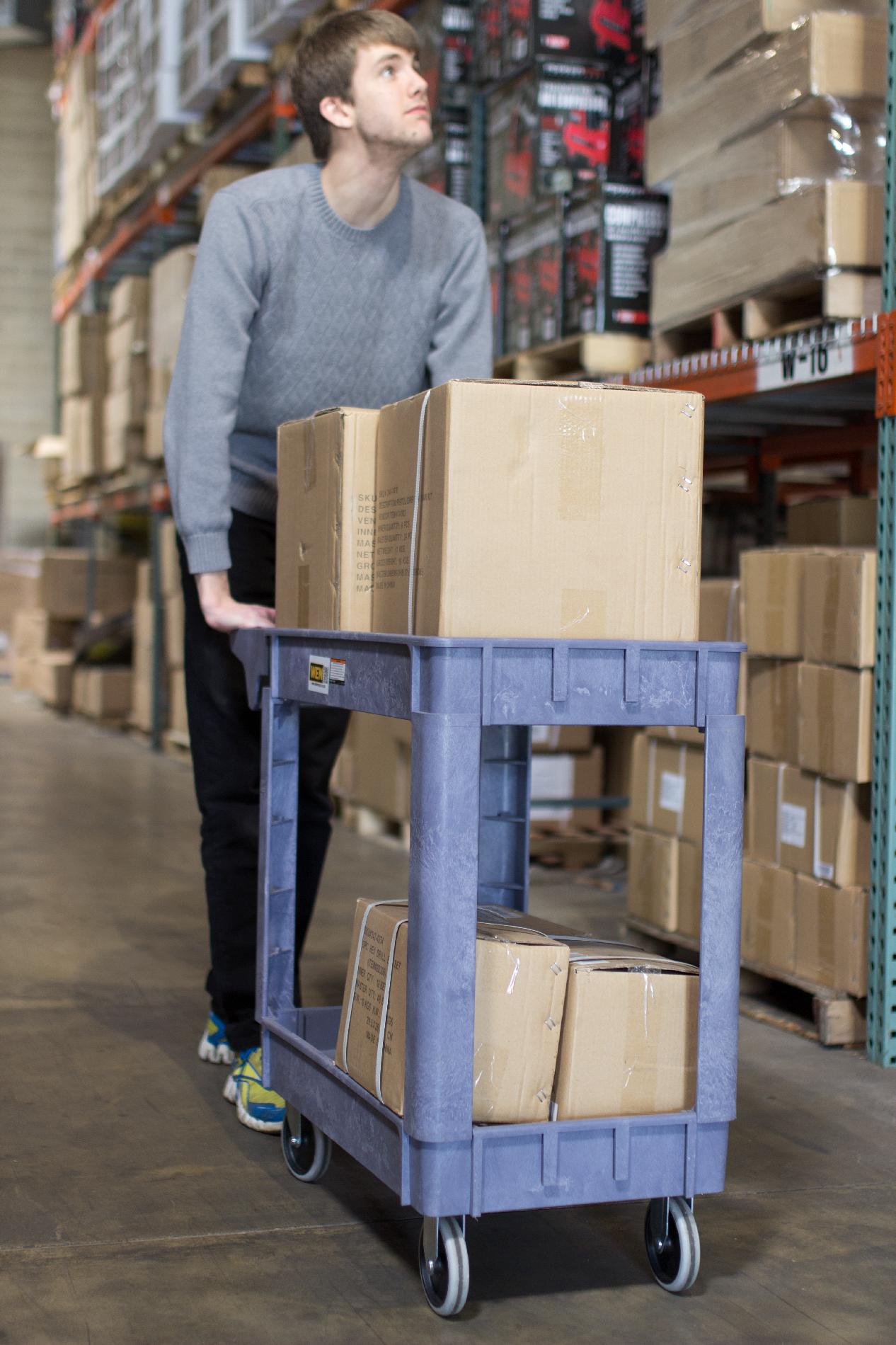 WEN 2 Shelf Polypropylene Service Cart