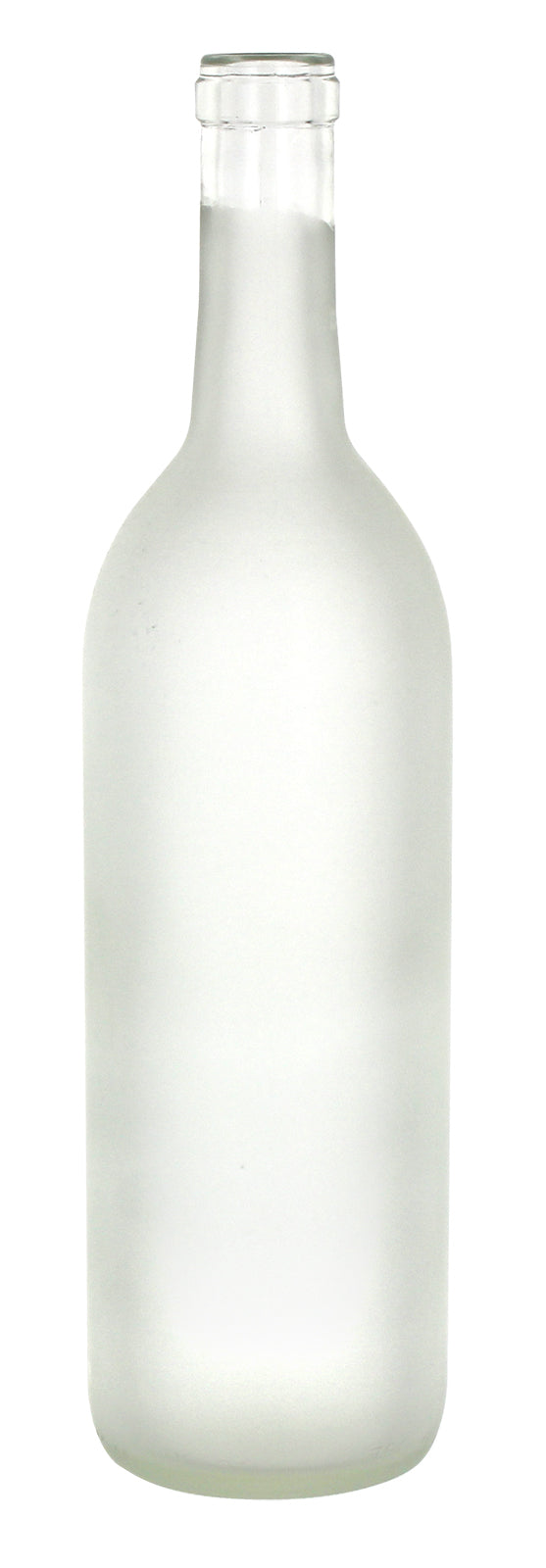 Waterloo Container 750 ml Frosted Glass Bordeaux Bottles, 5 Cases of 12 Bottles (60 Bottles)