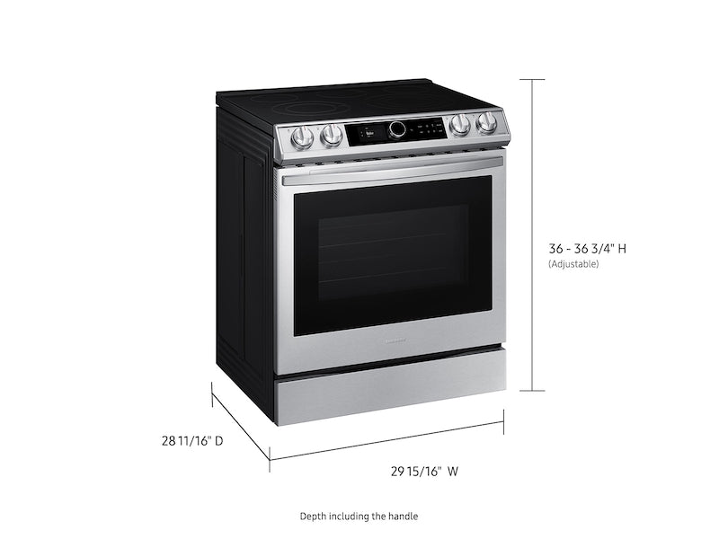 Samsung NE63T8711SS/AA 6.3 cf electric slide-in w/ Smart Dial &a; Air Fry in Stainless