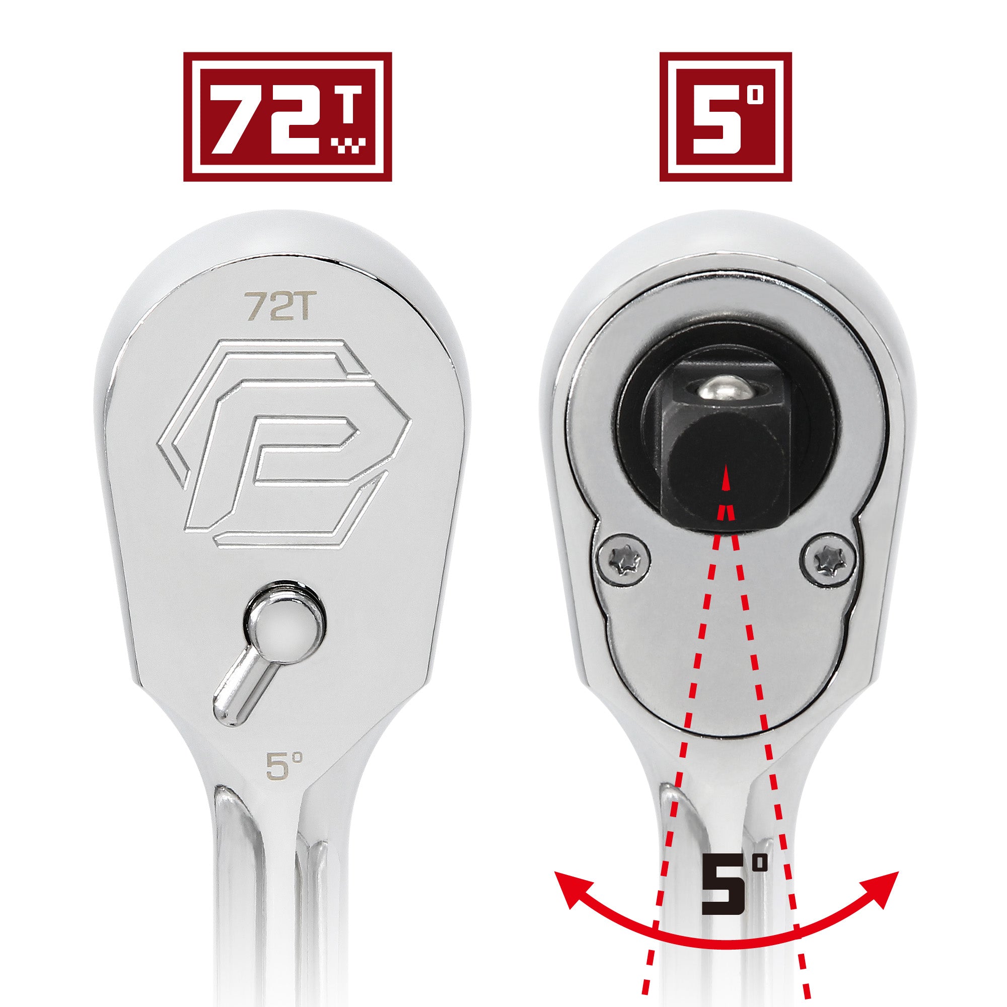 Powerbuilt 1/2 Inch Drive 72 Tooth Sealed Head Ratchet - 649932
