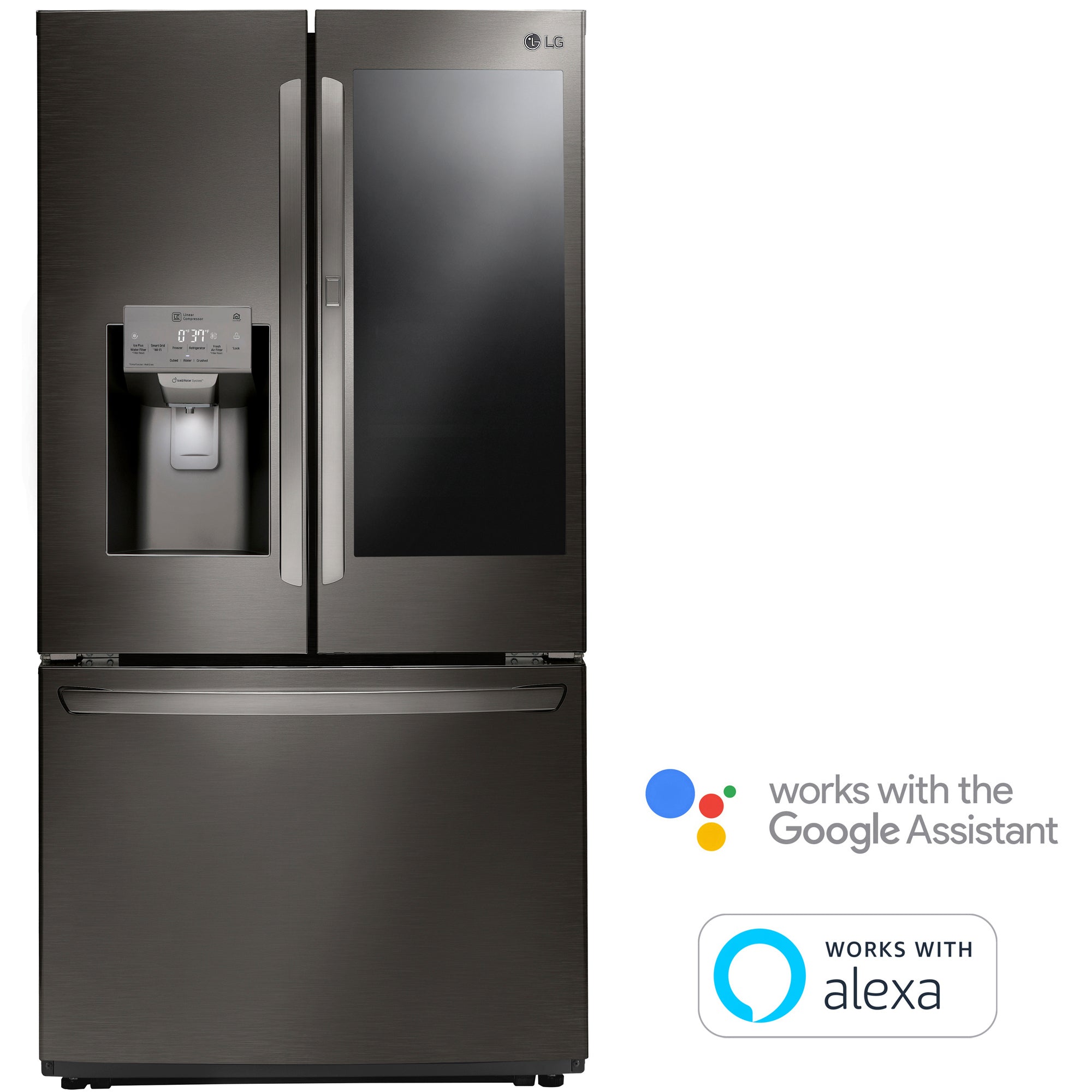 LG LFXS26596D 26.1 cu. ft. Smart French Door Refrigerator w/ InstaView &a;#8211; Black Stainless