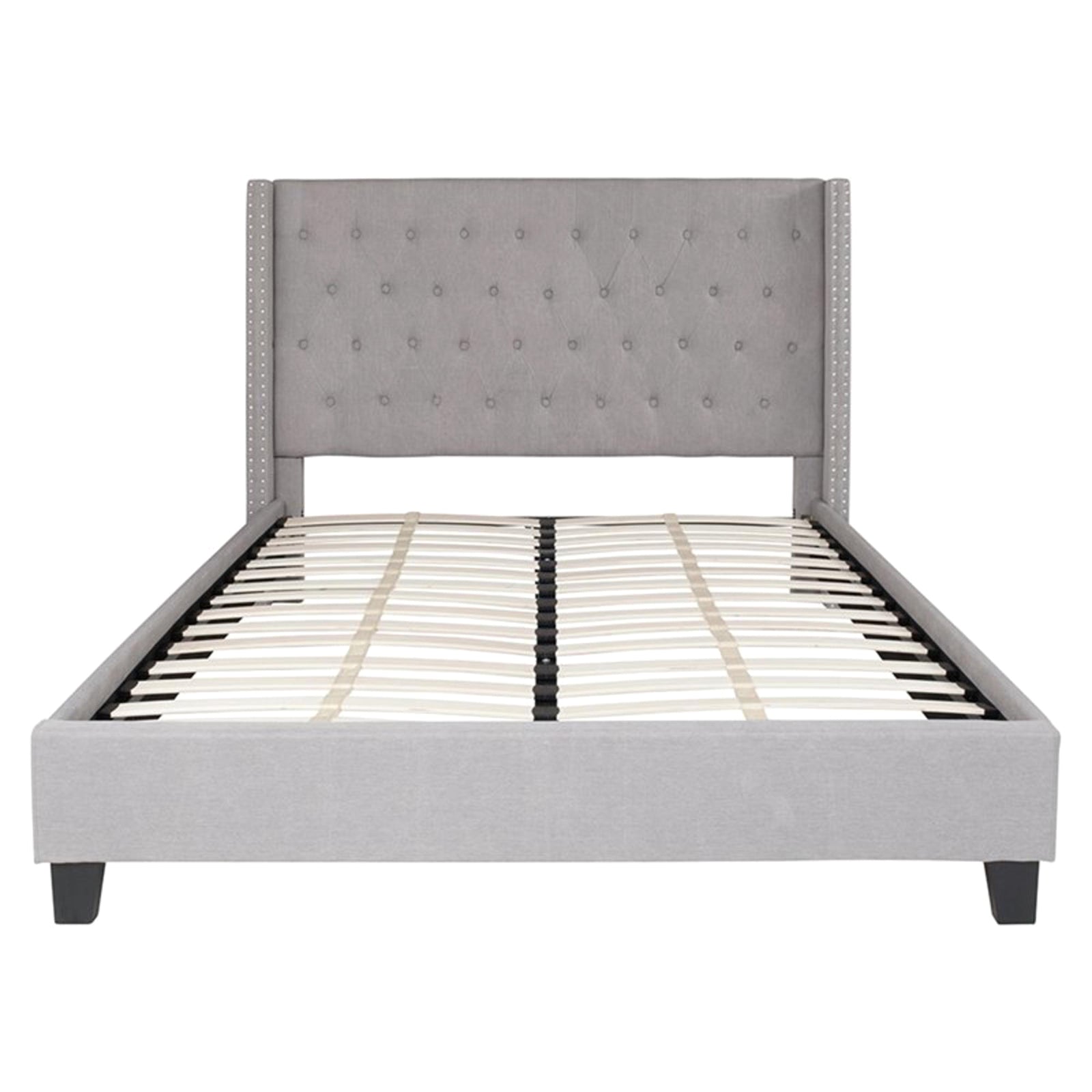 Flash Furniture Riverdale Upholstered Queen Platform Bed - Gray