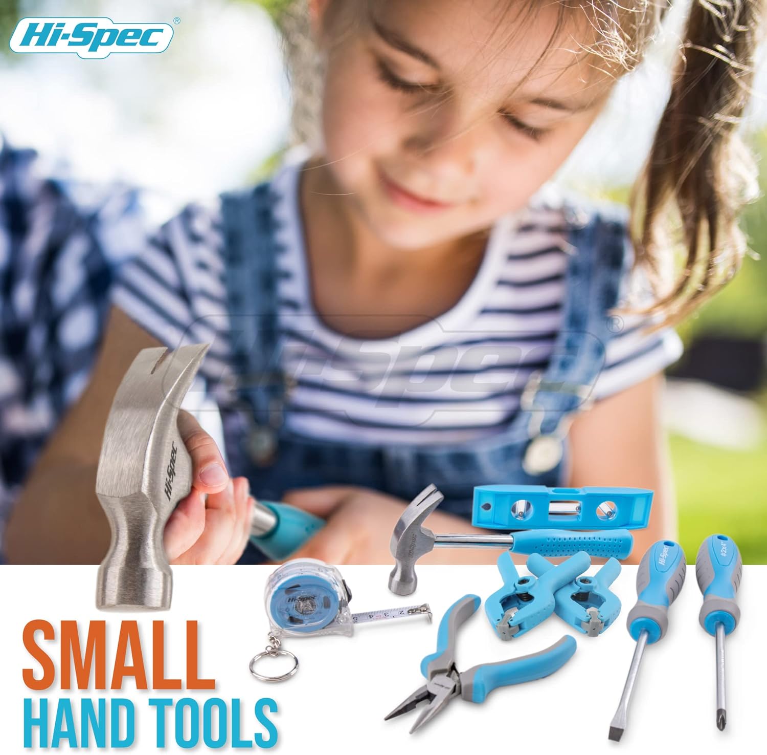 6 years and up Hi-Spec 18pc Blue Kids Tool Kit Set