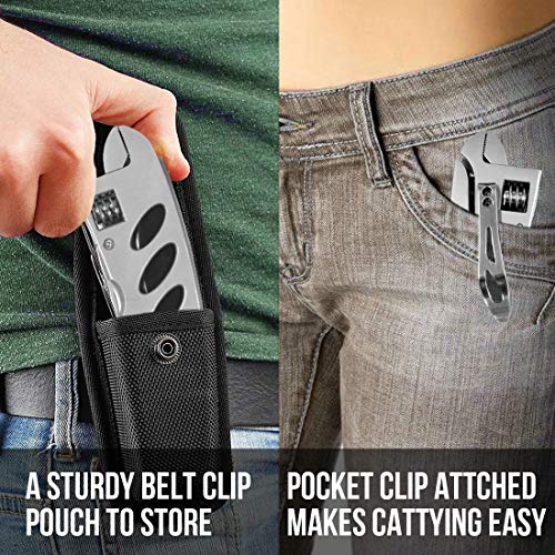 dpnao Multitool Wrench With 7 Tools/Pliers/Wire Cutter/Flat Screwdriver/Phillips Screwdriver/Portable Folding Multifunctional Ad