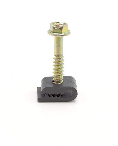 the cimple co - mini wire cable clips, electrical wire cable clip, 1/10 in (3 mm) screw clip and fastener, black (100 pieces