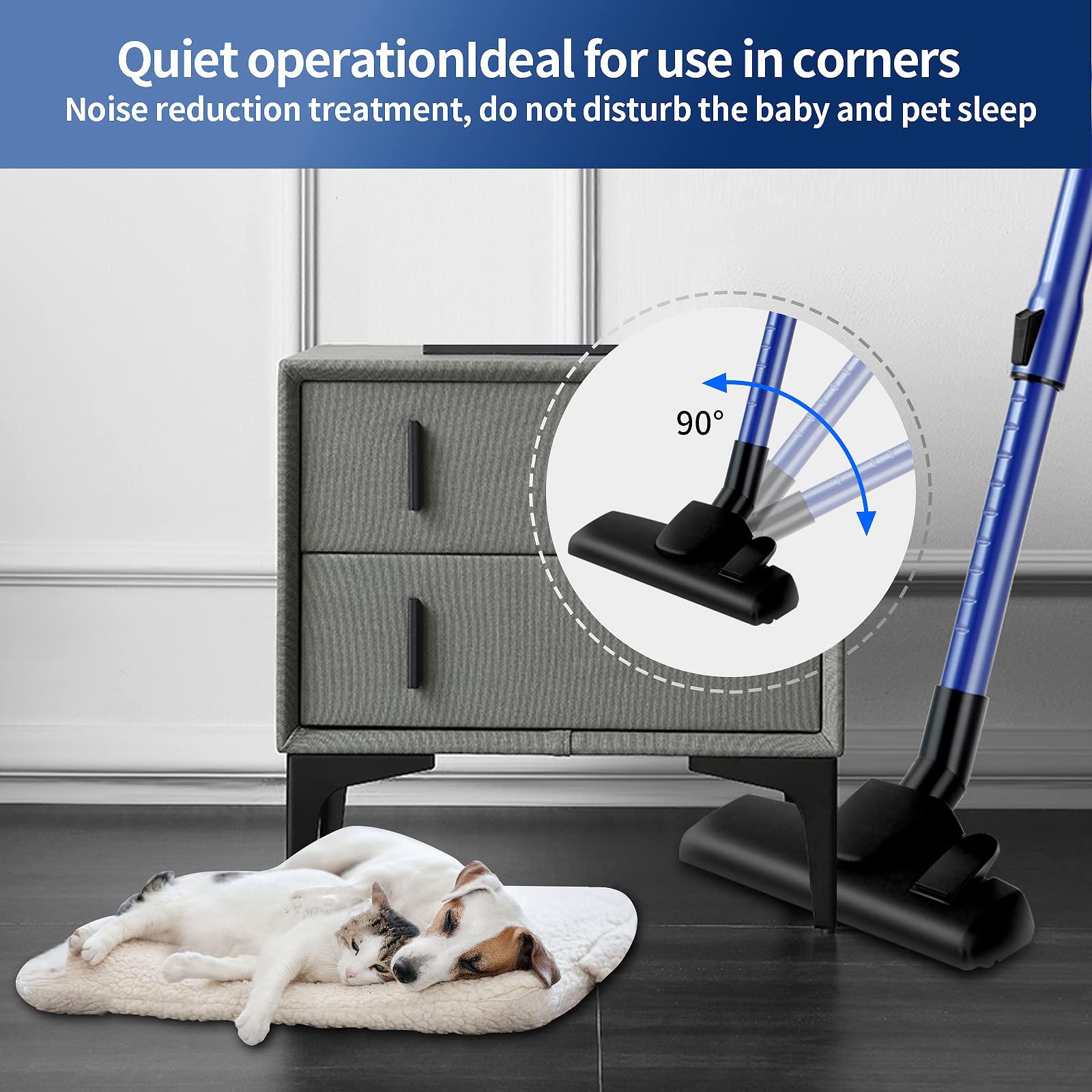 efusvac corded vacuum cleaner, 17kpa powerful suction with 600w motor, 4 in 1 lightweight handheld stick vacuum for pet hair