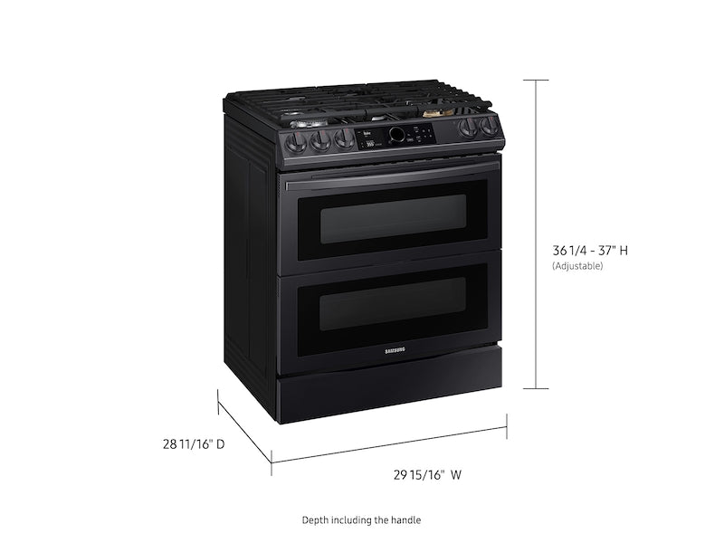 Samsung NX60T8751SG/AA 6.0 cu ft. Smart Slide-in Gas Range with Flex Duo, Smart Dial &a; Air Fry in Black Stainless Steel