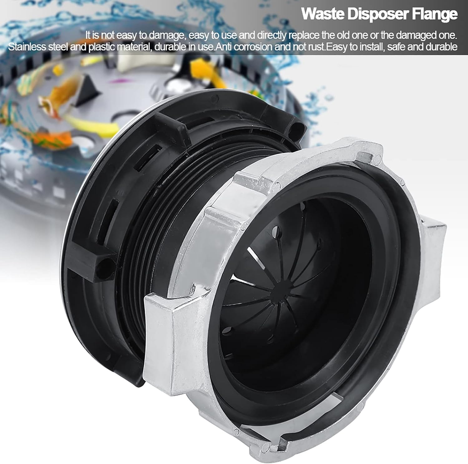 Watris Veiyi Garbage Disposal Flange, Garbage Disposal Sink Flange Kit, Food Waste Disposer Accessories with Splash Guard
