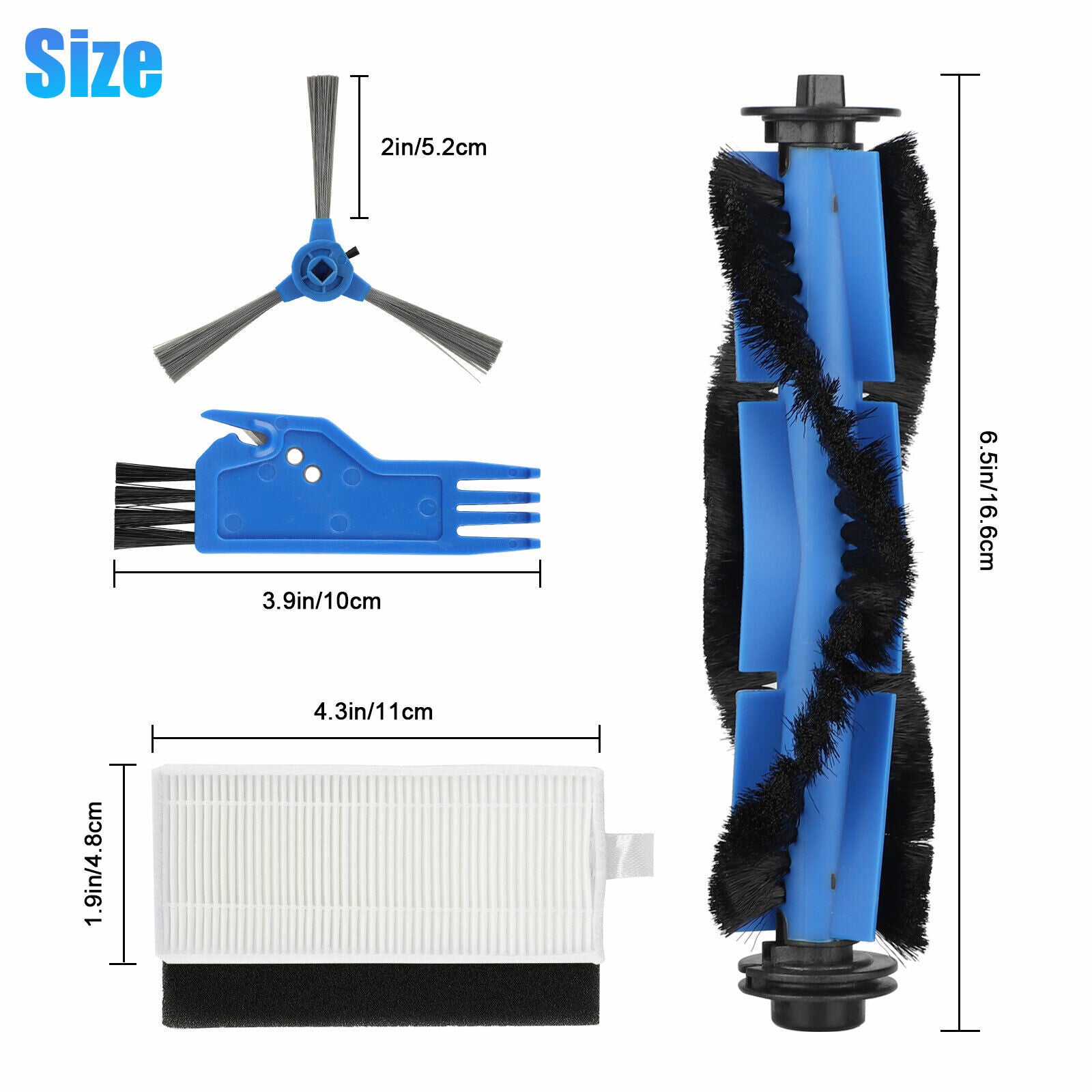 NSI Toys 21PCS Brushes Filter For Eufy RoboVac 11S 30C 25C 35C Replacement Cleaning Parts
