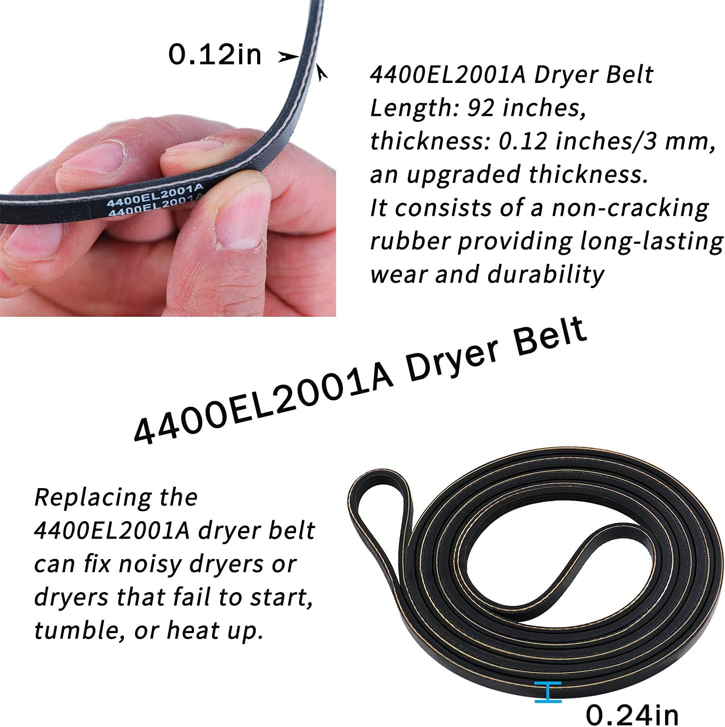 ALEW Direct Upgraded Dryer Repair Kit Compatible with LG Kenmore Dryers Includes 4581EL2002C Dryer Drum Roller Assembly 4400EL2001A Dryer B