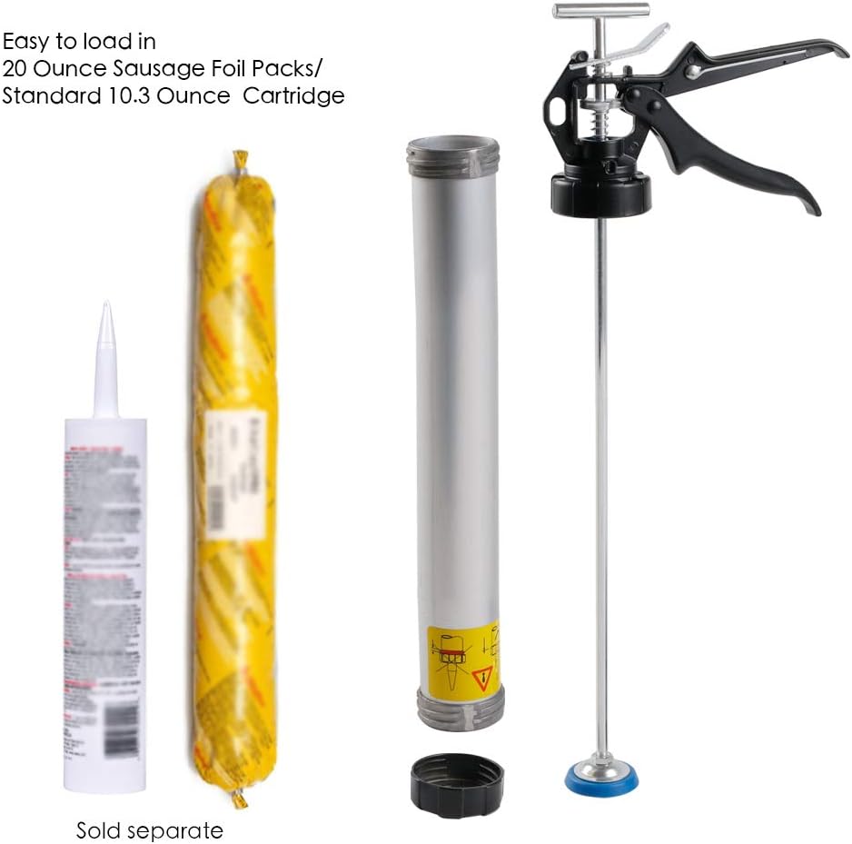 BIDE BELAROKO Sausage Caulk Gun 600ml Sausage/Cartridge Dual-use Hand Tool 15&a;#226;&a;#128;&a;#157; Caulking Gun Kit With 2