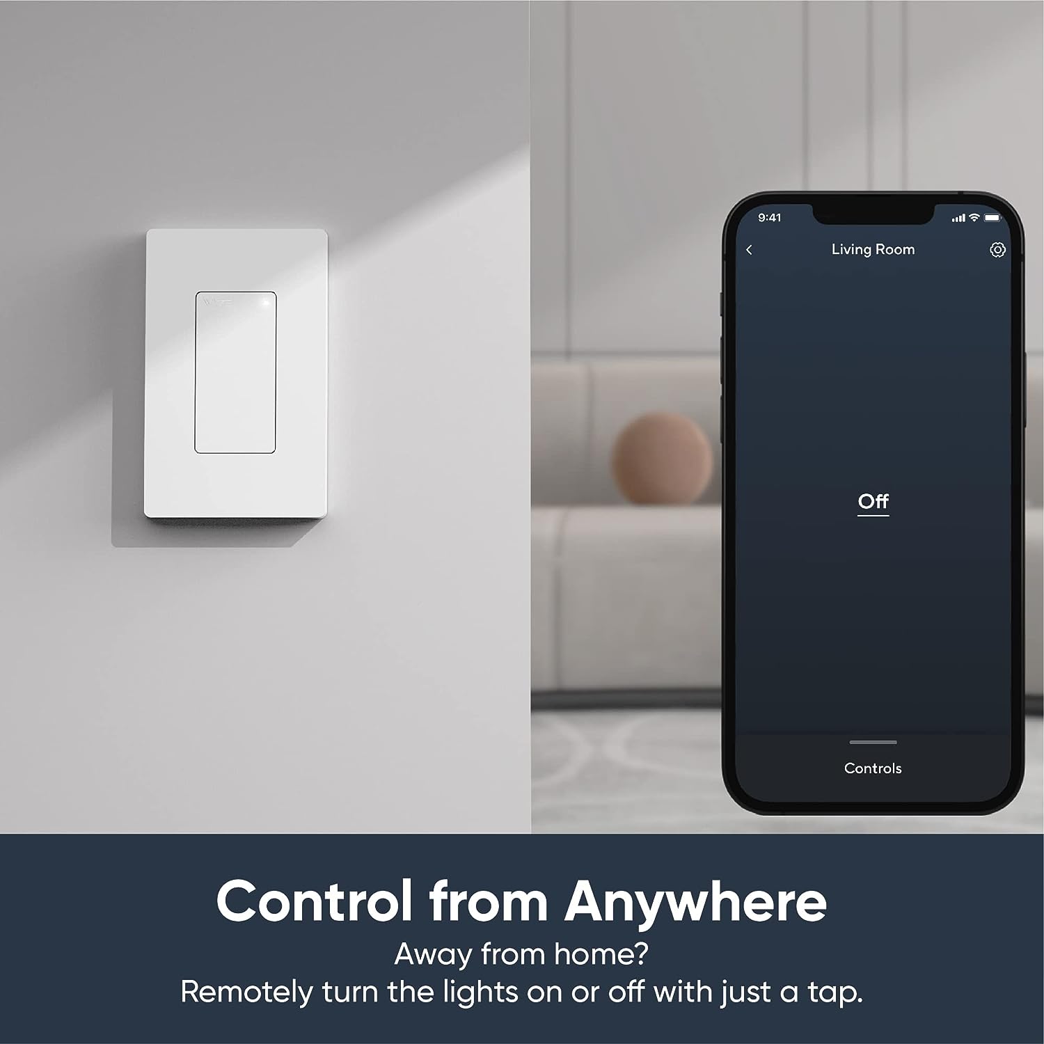 Generic Wyze Switch, 2.4 GHz WiFi Smart Light Switch, Single-Pole, Needs Neutral Wire, Compatible with Alexa, Google Assistant, and IFT