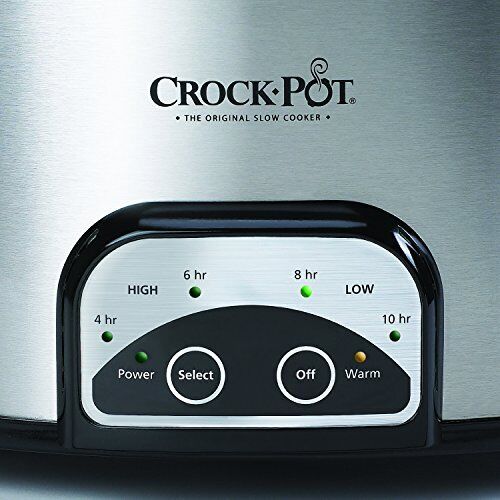 GCP Products Sccpvp600-S 6-Quart Slow Cooker, Brushed Stainless Steel