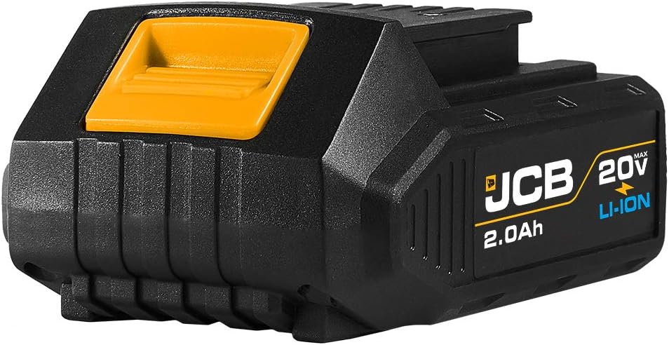JCB Tools -  20V Cordless Hammer Drill Driver Power Tool With 2.0Ah Battery, Charger And Zip Bag - Variable Speed - Forward And Rev
