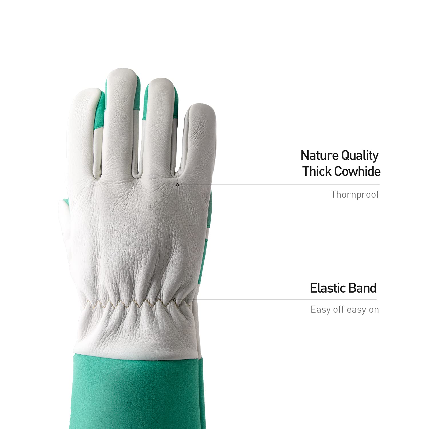 HANDLANDY Long Gardening Gloves for Men &a; Women, Thorn Proof Rose Pruning Gloves Leather Gauntlets Garden Gloves Yard Work Glove
