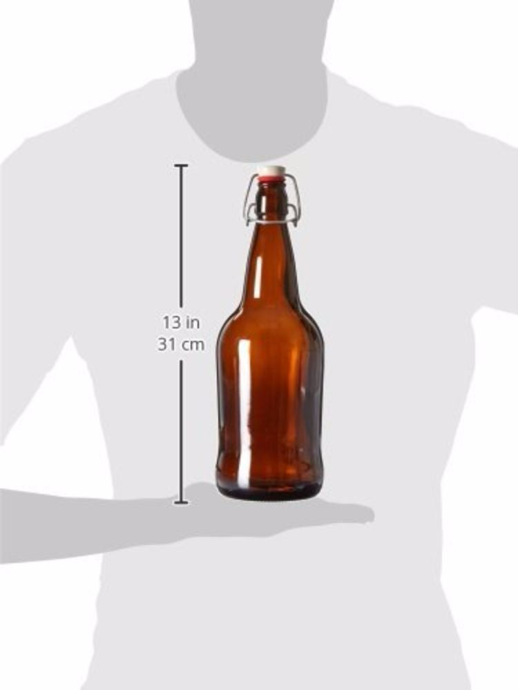Home Brew Ohio 4 X 32 oz. Amber EZ Cap Kombucha Bottle