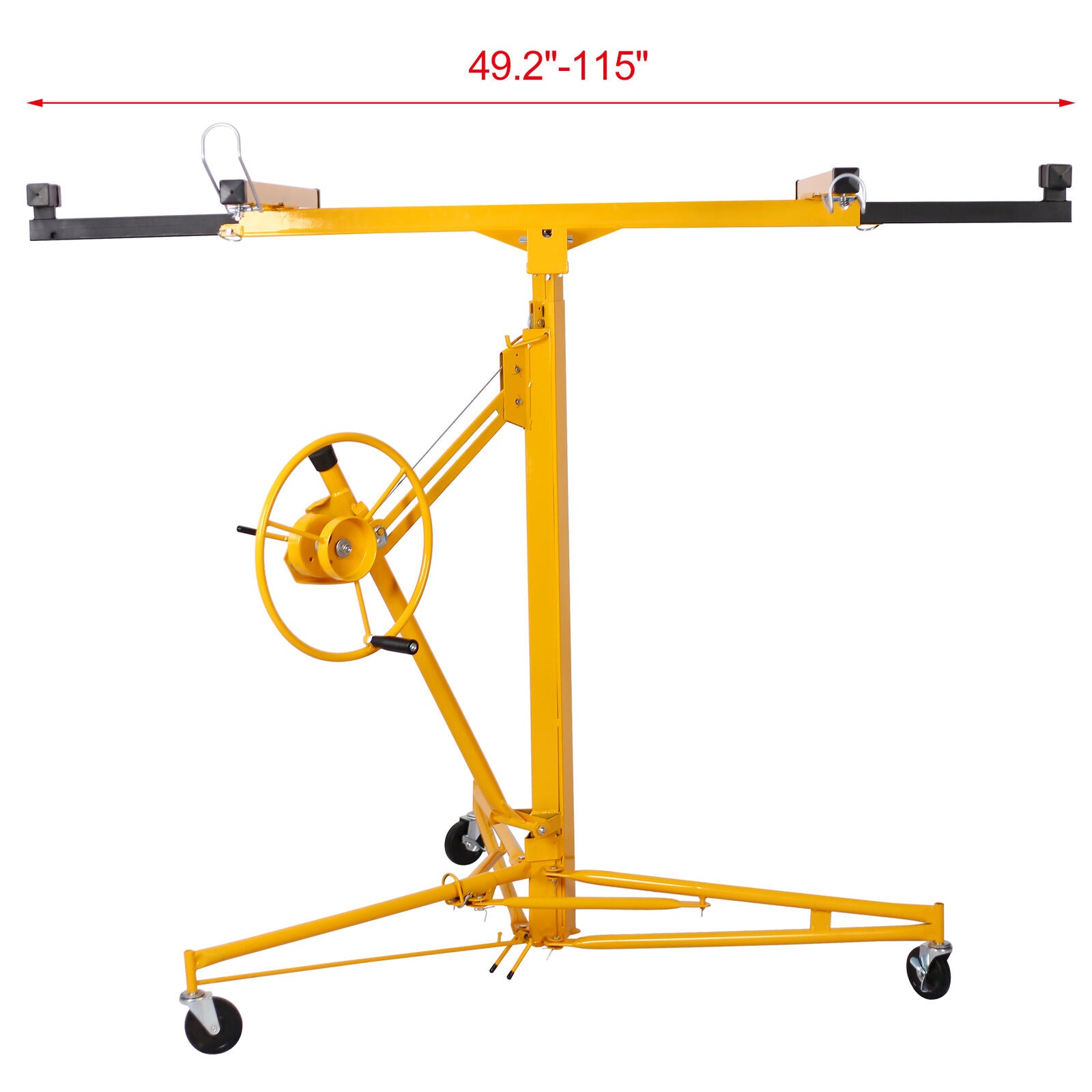 Great Choice Products 16Ft Drywall Rolling Lifter Panel Hoist Jack Lifter With Lockable Wheels