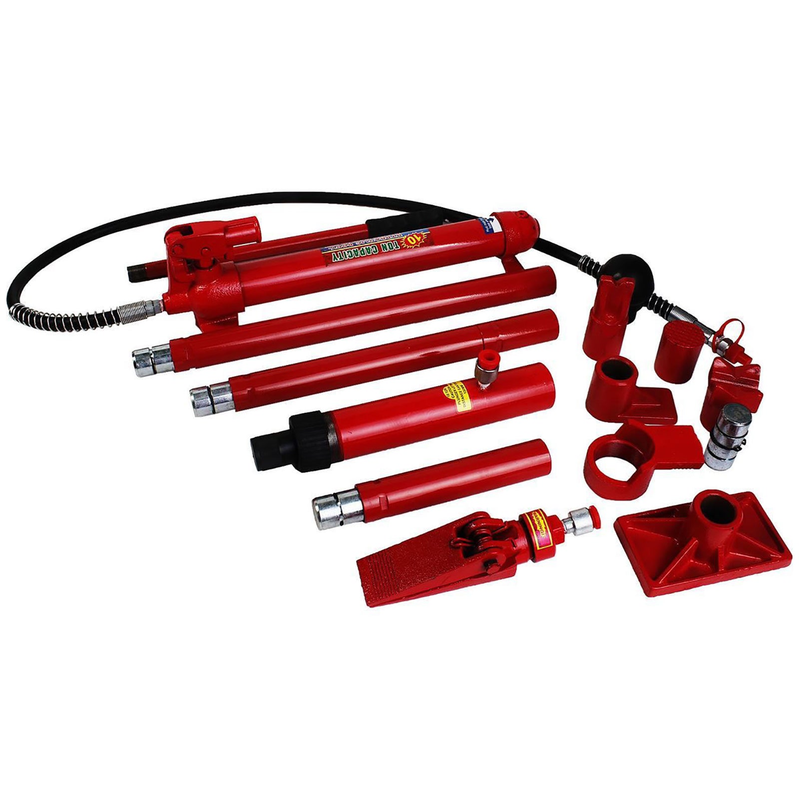 ConvenienceBoutique 10 Tons Jack Body Frame Repair Kit - Red