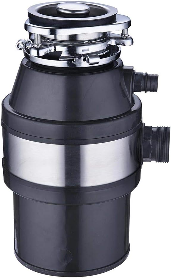 ZeHuoGe 1 HP 1L Home Kitchen Garbage Disposal Compact Disposer 2600 RPM Plug In Machine Permanent Magnet Motor Removable Splash Baffler