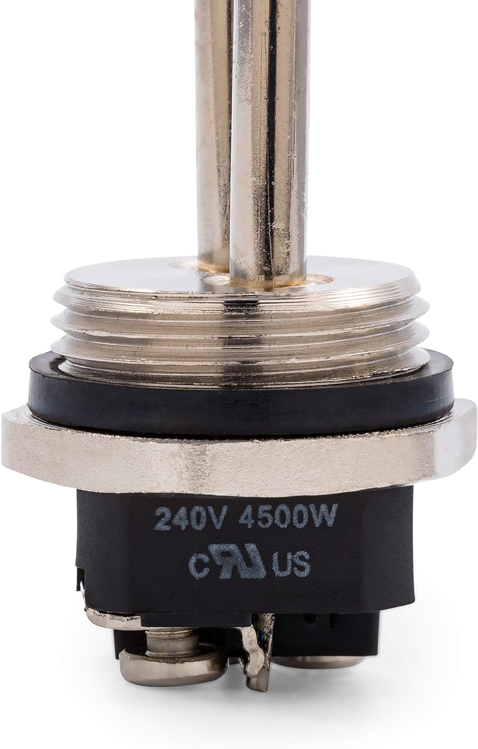 Camco 02583 4500W 240V Screw-In Foldback Water Heater Element - Low Watt Density, Silver / Pewter
