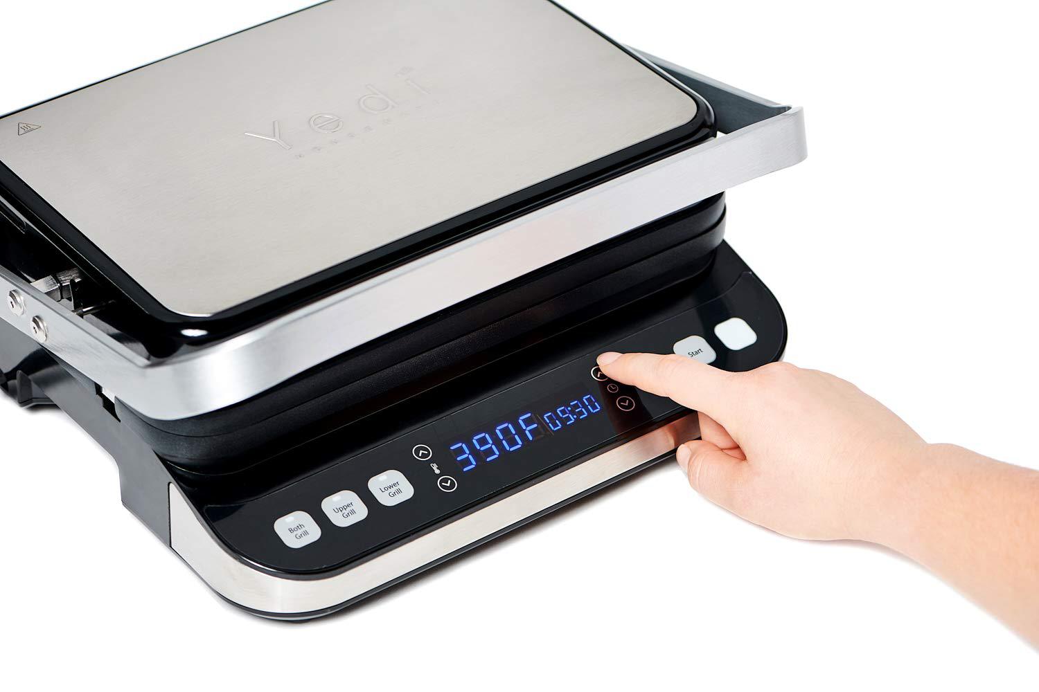 Yedi Houseware yedi total package 6-in-1 digital indoor grill, waffle maker, panini press, griddle, with deluxe accessory kit