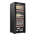 Schmck Schmecke 55 Bottle Dual Zone Wine Cooler Refrigerator | Large Freestanding Wine Cellar | 41f-64f Digital Temperature Control Win