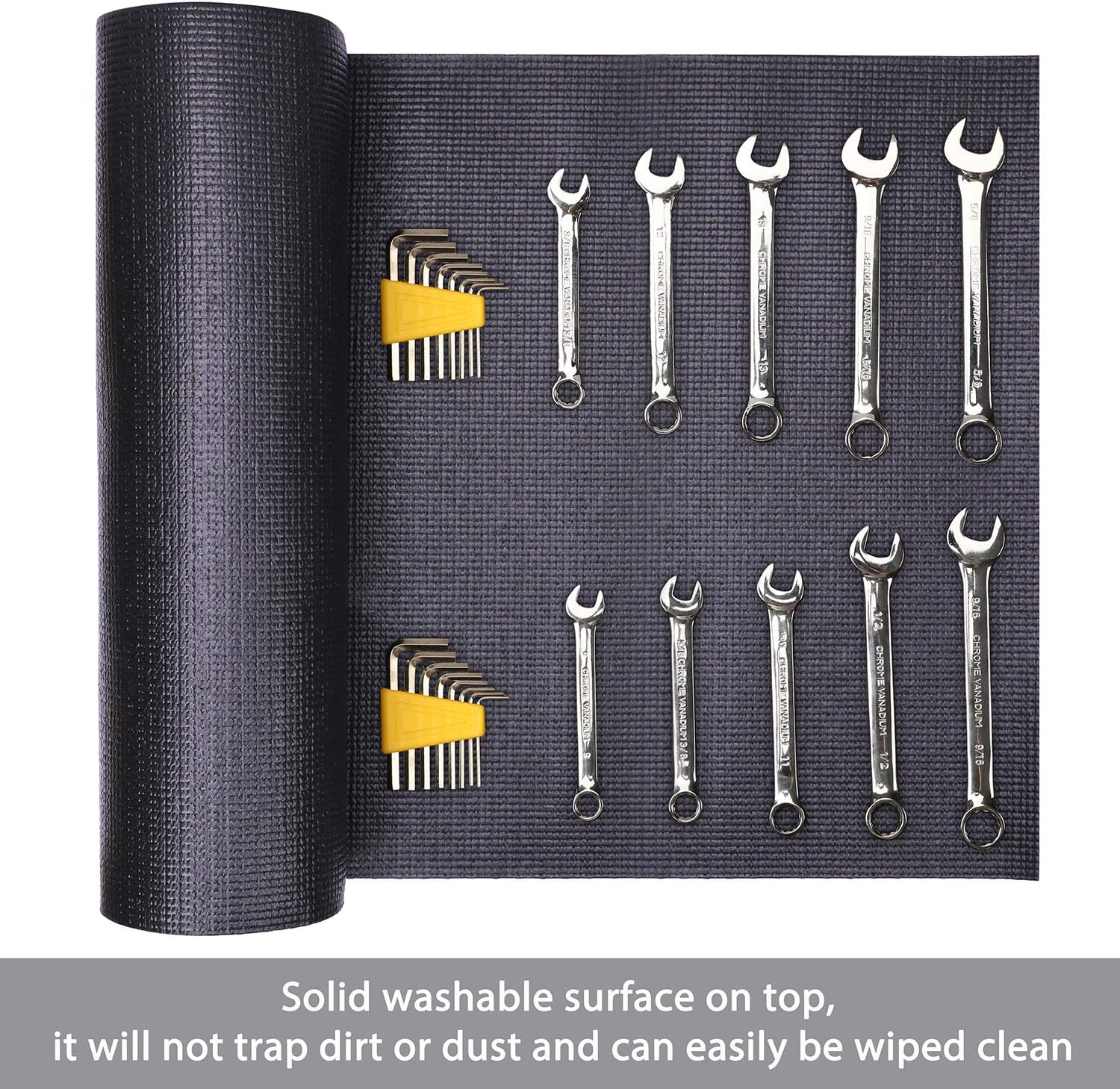 CASOMAN Professional Tool Box Liner and Drawer Liner,Easy Cut Non-Slip Foam Rubber Toolbox Drawer Liner Mat - Adjustable Thick Cabinet
