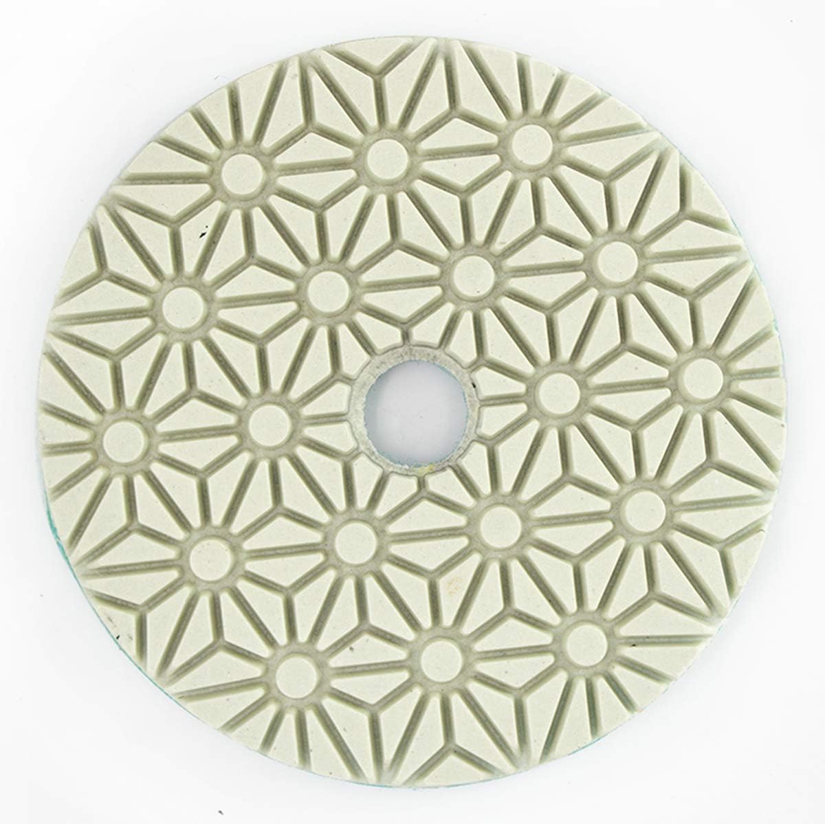 FINGLEE DT 4 inch 3 Steps Diamond Dry Polishing Pad Diamond Resin discs for Granite Marble Quartz (5pcs Grit2)
