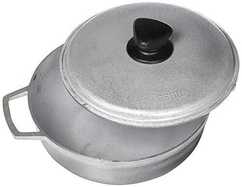 imusa usa gau-80503 2.6qt traditional colombian caldero (dutch oven) for cooking and serving, silver